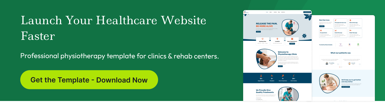 physic care physiotherapy website template elementor kit professional healthcare template for physio clinics and rehab centers