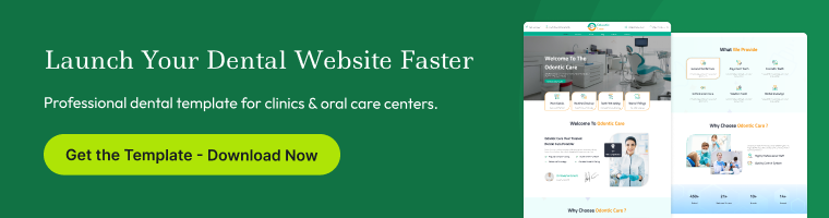 Odontic Care Dental Hospital WordPress Elementor Template Kit