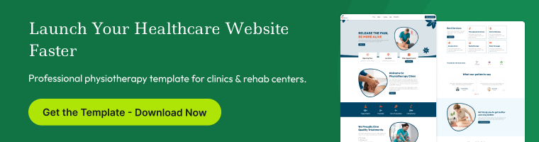 physic care physiotherapy website template elementor kit professional healthcare template for physio clinics and rehab centers
