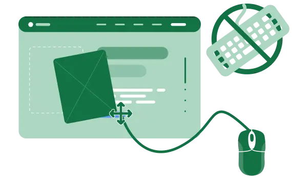 No-Code, Drag-and-Drop Builder