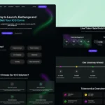 Crypto landing page with a Bootstrap 5 layout for token sale launches