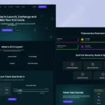 Website landing page design for ICO token sale