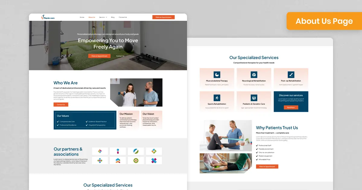Free bootstrap templates for website with online appointment booking section